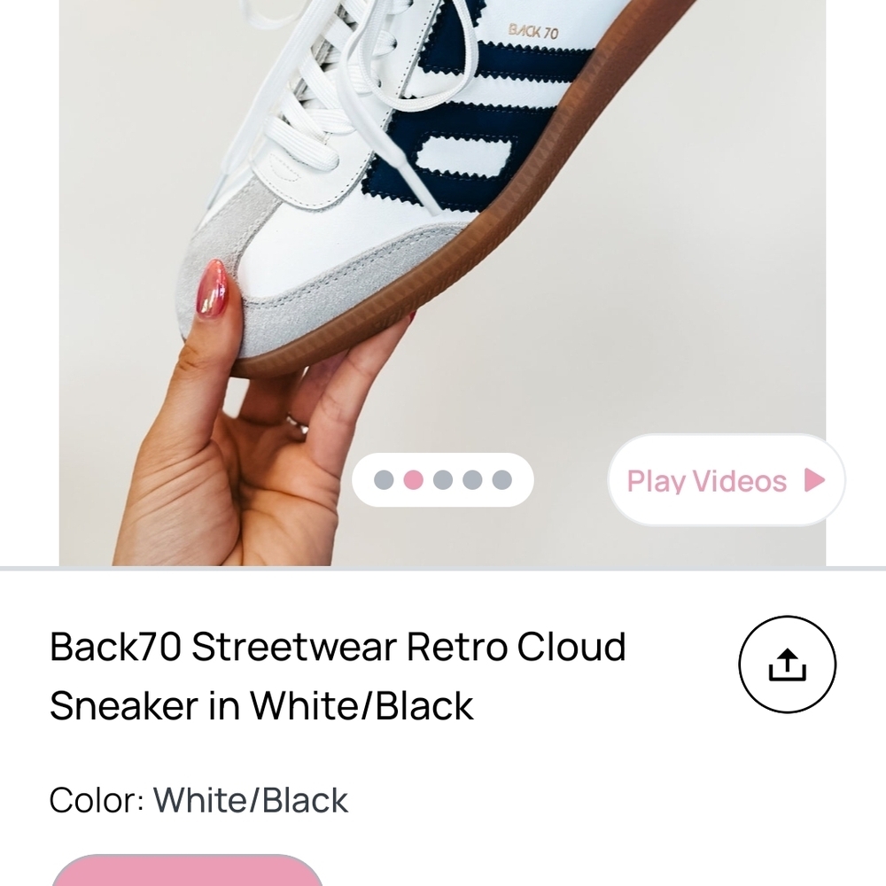 Streetwear Retro Cloud Sneaker - White/Black